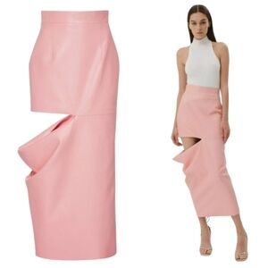 Materiel cutout vegan leather skirt ❤️